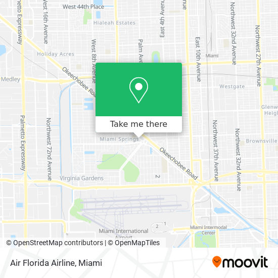 Mapa de Air Florida Airline