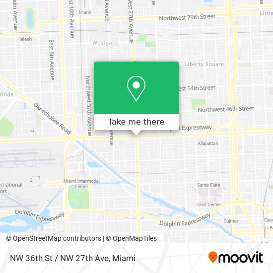 NW 36th St / NW 27th Ave map