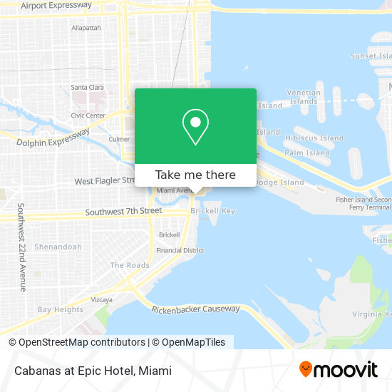 Cabanas at Epic Hotel map