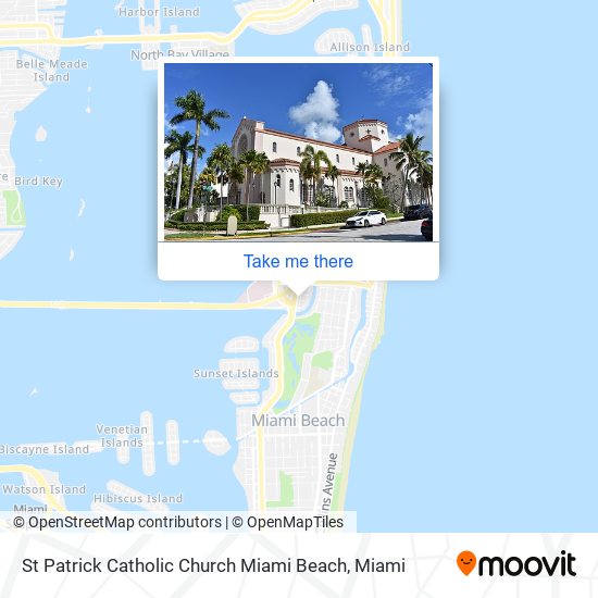 Mapa de St Patrick Catholic Church Miami Beach