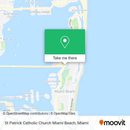 Mapa de St Patrick Catholic Church Miami Beach