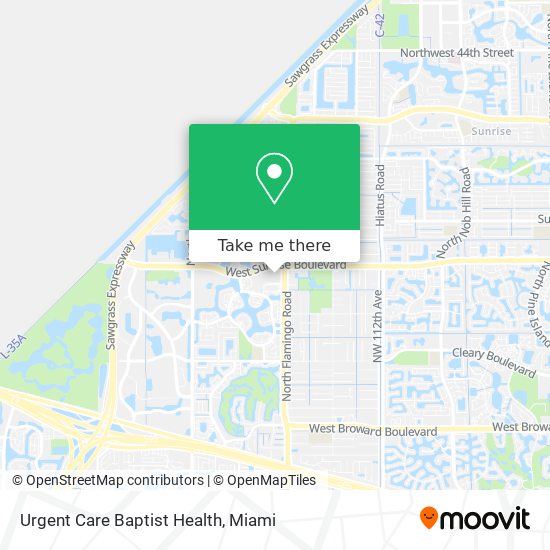 Mapa de Urgent Care Baptist Health