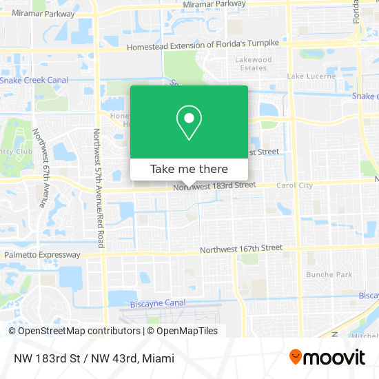 Mapa de NW 183rd St / NW 43rd