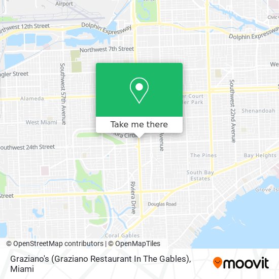 Mapa de Graziano's (Graziano Restaurant In The Gables)