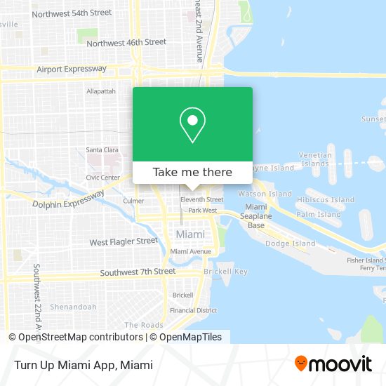 Turn Up Miami App map