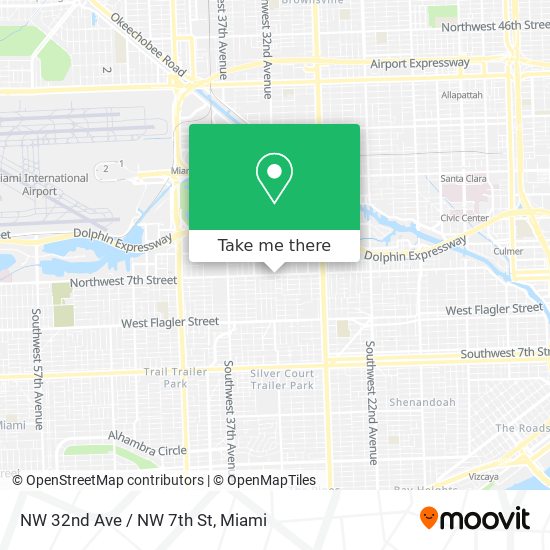 Mapa de NW 32nd Ave / NW 7th St