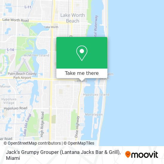 Mapa de Jack's Grumpy Grouper (Lantana Jacks Bar & Grill)