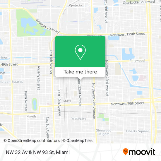 Mapa de NW 32 Av & NW 93 St