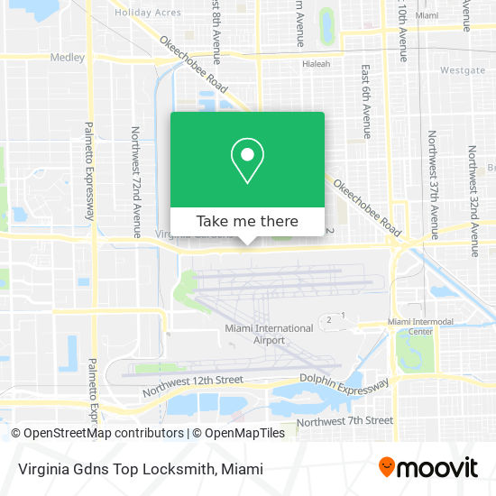 Virginia Gdns Top Locksmith map