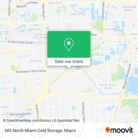 MG North Miami Cold Storage map