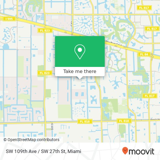 SW 109th Ave / SW 27th St map