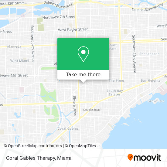 Coral Gables Therapy map