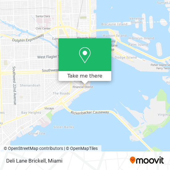 Deli Lane Brickell map