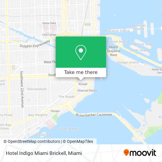 Hotel Indigo Miami Brickell map