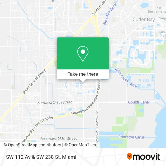 SW 112 Av & SW 238 St map