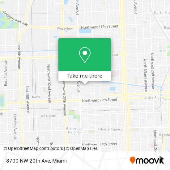 Mapa de 8700 NW 20th Ave