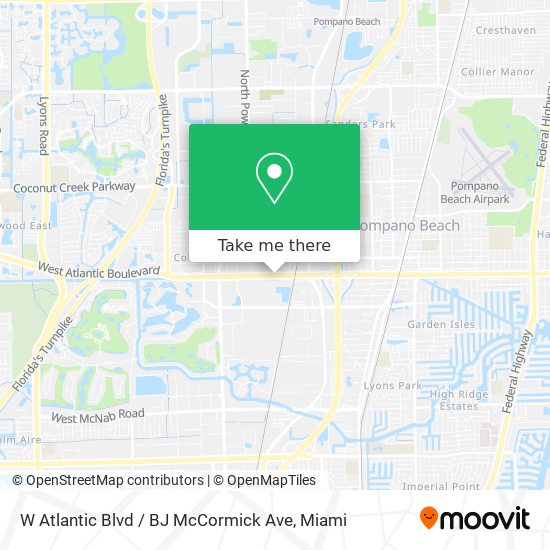 W Atlantic Blvd / BJ McCormick Ave map