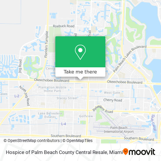 Hospice of Palm Beach County Central Resale map