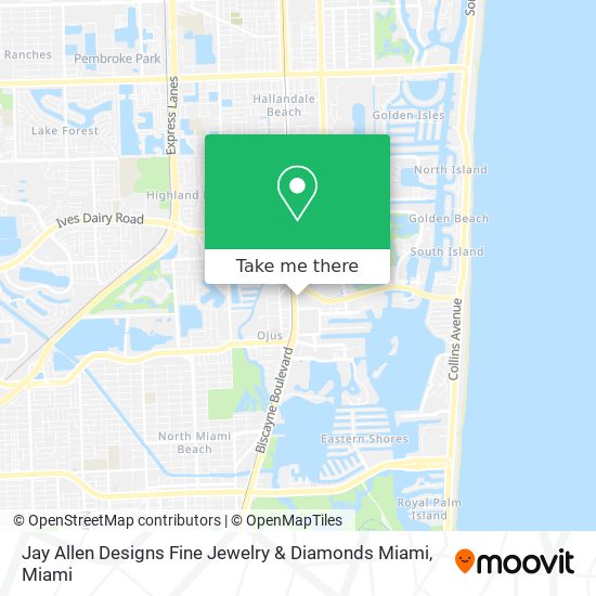 Jay Allen Designs Fine Jewelry & Diamonds Miami map