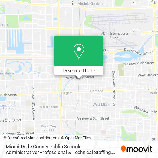 Mapa de Miami-Dade County Public Schools Administrative / Professional & Technical Staffing