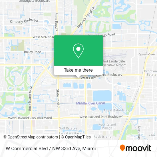 Mapa de W Commercial Blvd / NW 33rd Ave