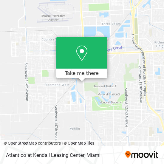 Atlantico at Kendall Leasing Center map