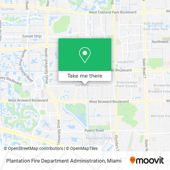 Plantation Fire Department Administration map