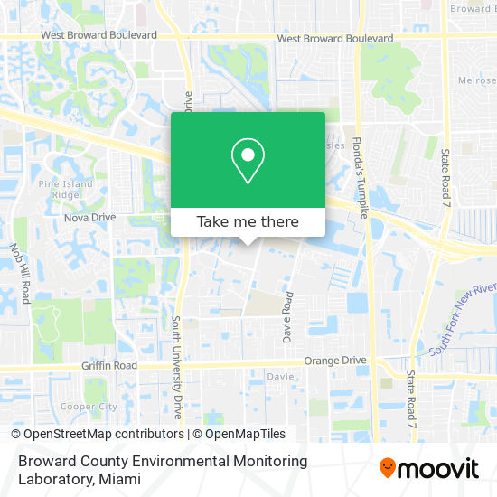 Mapa de Broward County Environmental Monitoring Laboratory