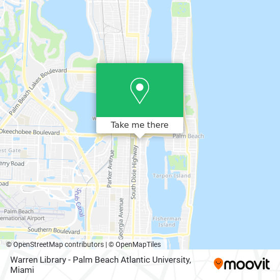 Warren Library - Palm Beach Atlantic University map