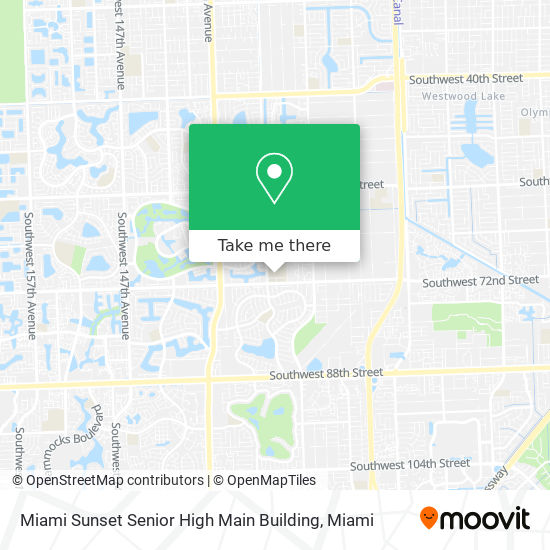 Mapa de Miami Sunset Senior High Main Building