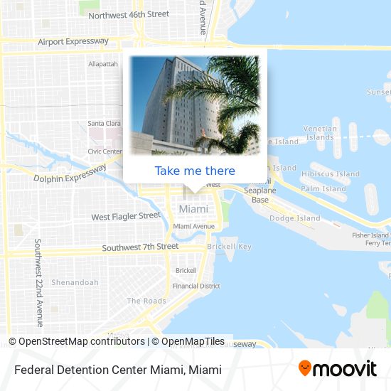 Federal Detention Center Miami map