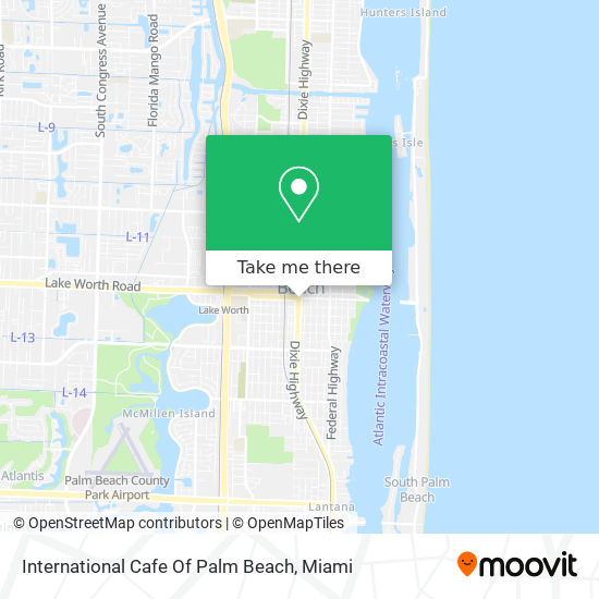 International Cafe Of Palm Beach map