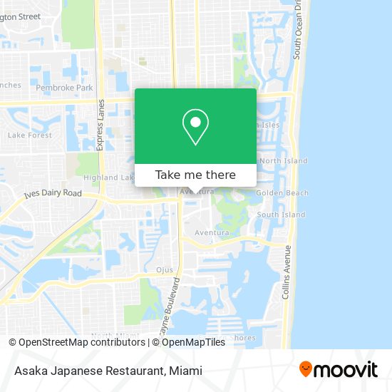 Mapa de Asaka Japanese Restaurant
