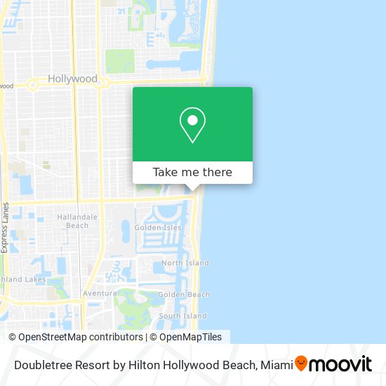 Mapa de Doubletree Resort by Hilton Hollywood Beach