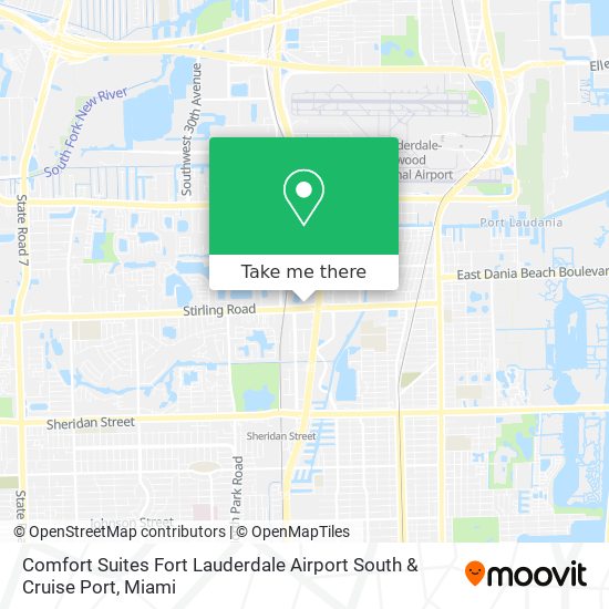 Mapa de Comfort Suites Fort Lauderdale Airport South & Cruise Port