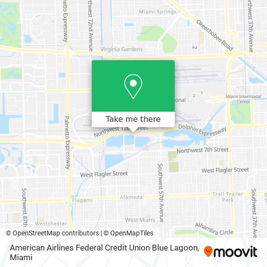 Mapa de American Airlines Federal Credit Union Blue Lagoon