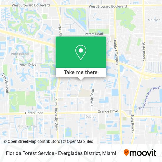 Mapa de Florida Forest Service - Everglades District