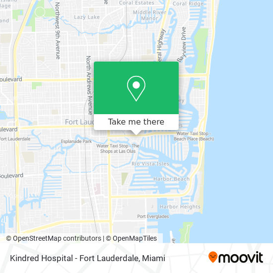 Kindred Hospital - Fort Lauderdale map