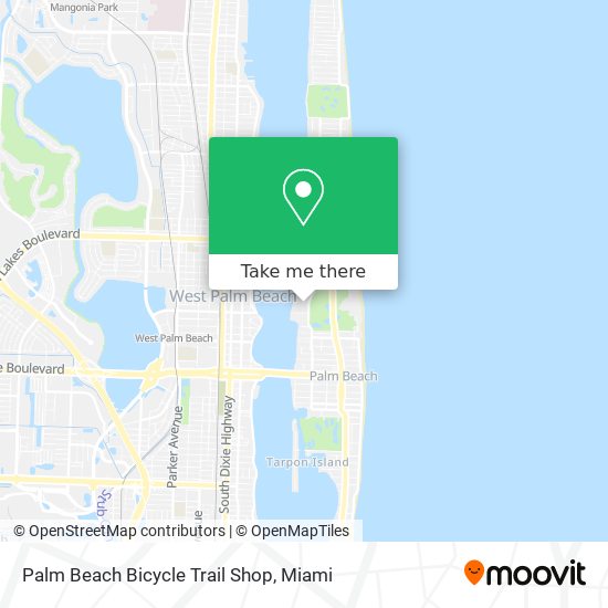 Mapa de Palm Beach Bicycle Trail Shop