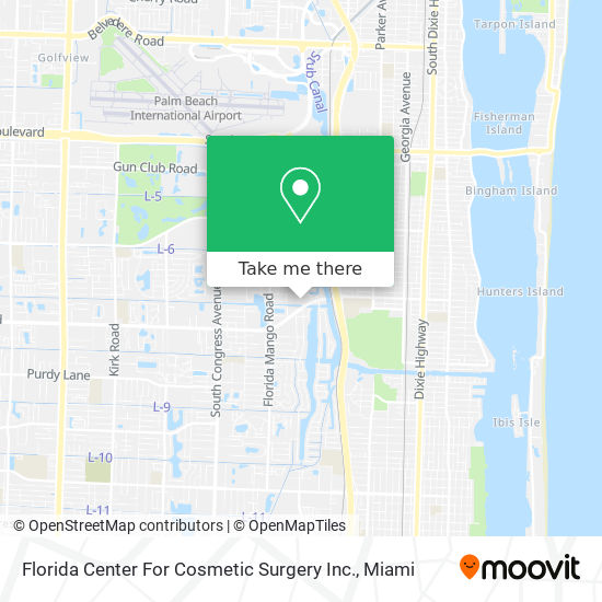 Mapa de Florida Center For Cosmetic Surgery Inc.