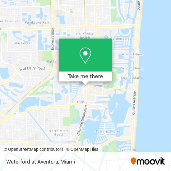 Waterford at Aventura map