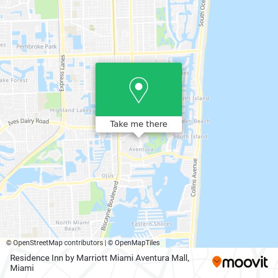 Mapa de Residence Inn by Marriott Miami Aventura Mall