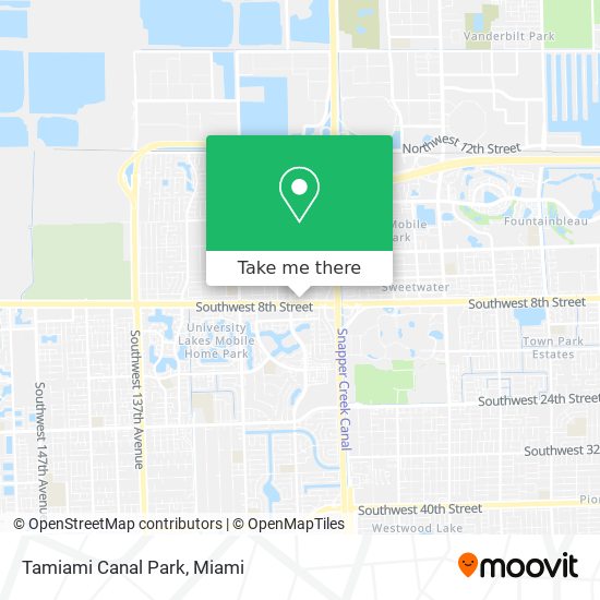 Tamiami Canal Park map