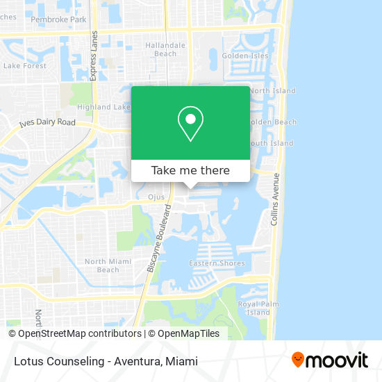 Lotus Counseling - Aventura map