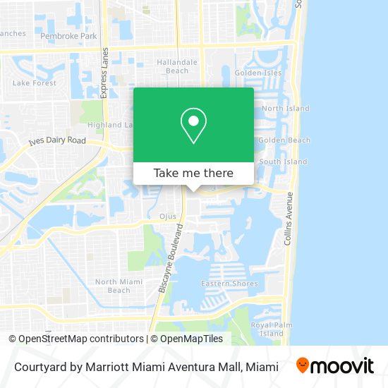 Courtyard by Marriott Miami Aventura Mall map
