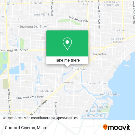 Mapa de Cosford Cinema