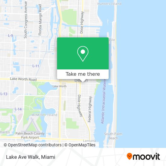 Lake Ave Walk map