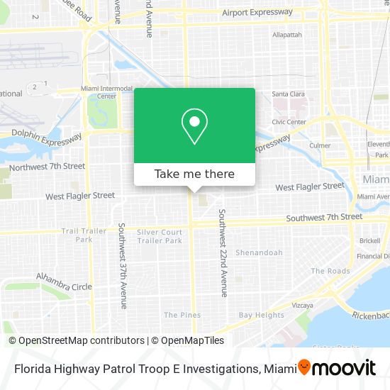 Florida Highway Patrol Troop E Investigations map