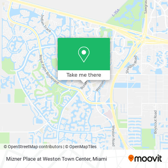 Mizner Place at Weston Town Center map