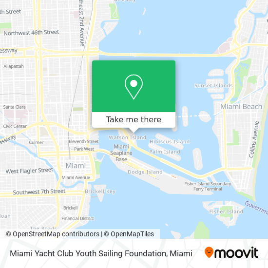Mapa de Miami Yacht Club Youth Sailing Foundation